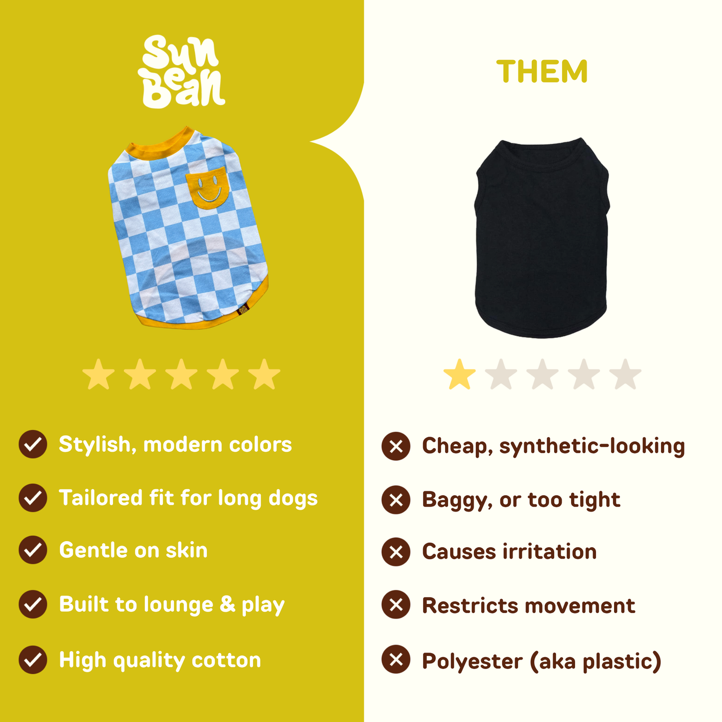 Cotton Smiley Matching Tee For Dog and Dog Parents