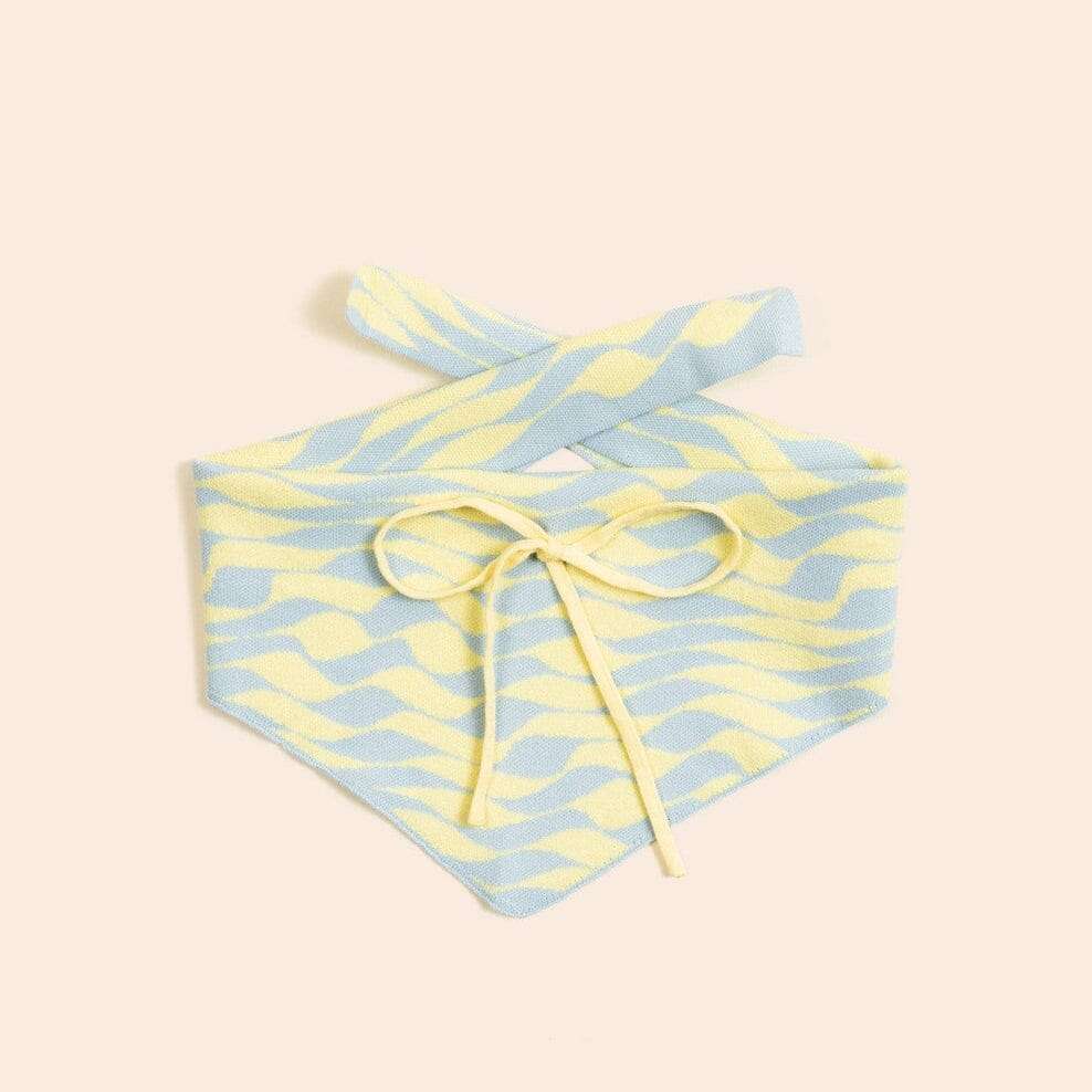 Seaside Swirl Cotton Knitted Dog Bandana Sunbean