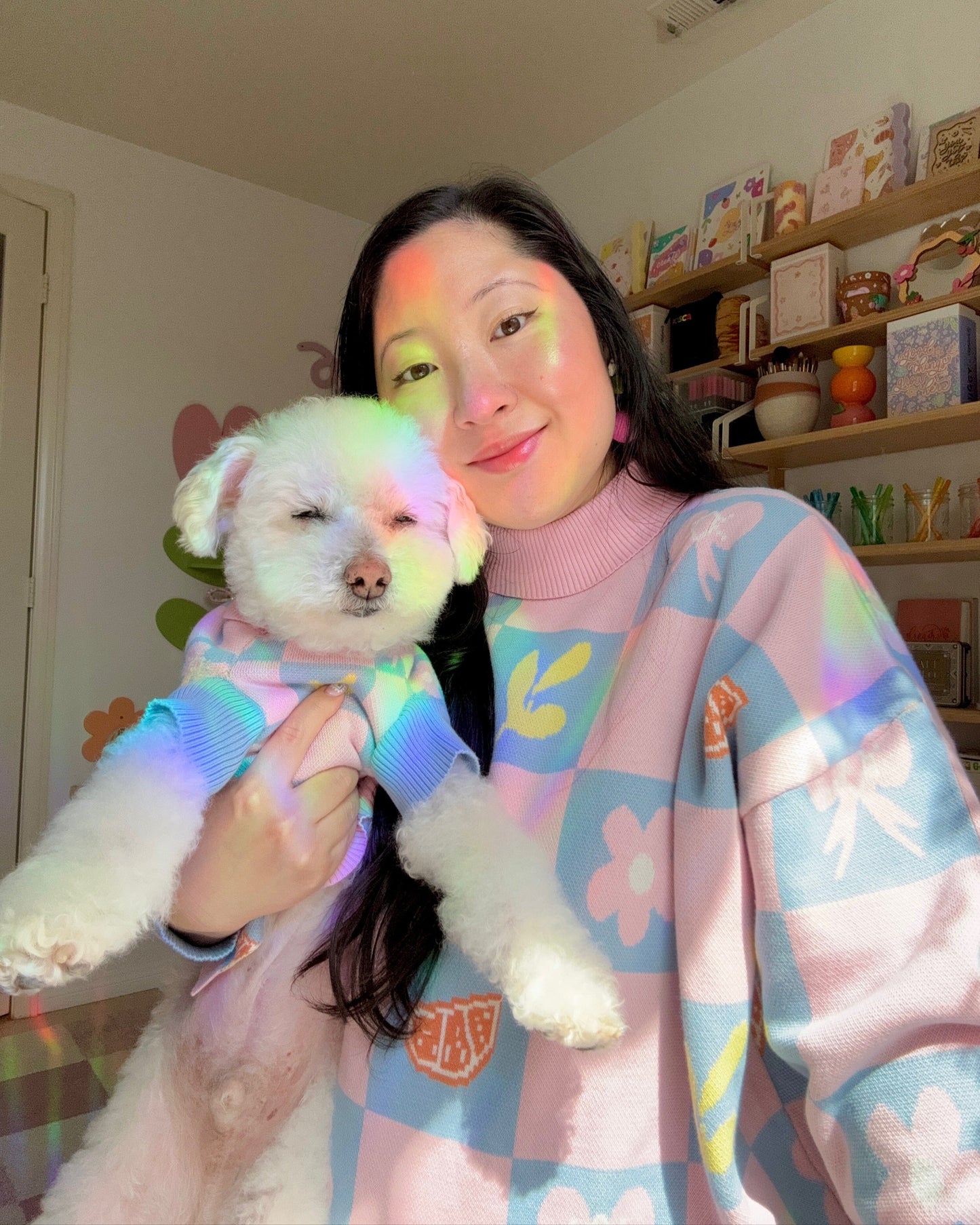 Shelly Oversized Cotton Human Sweater Sunbean