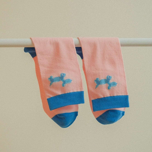 The Weens Human Crew Socks Sunbean Pink