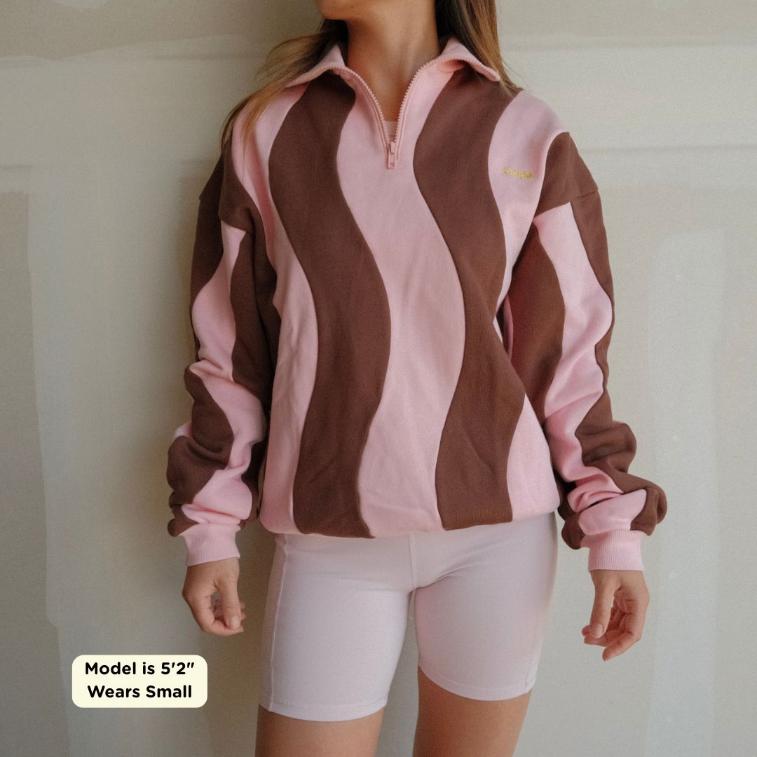 Ziggy Cotton Human Quarter-Zip Sweatshirt Sunbean