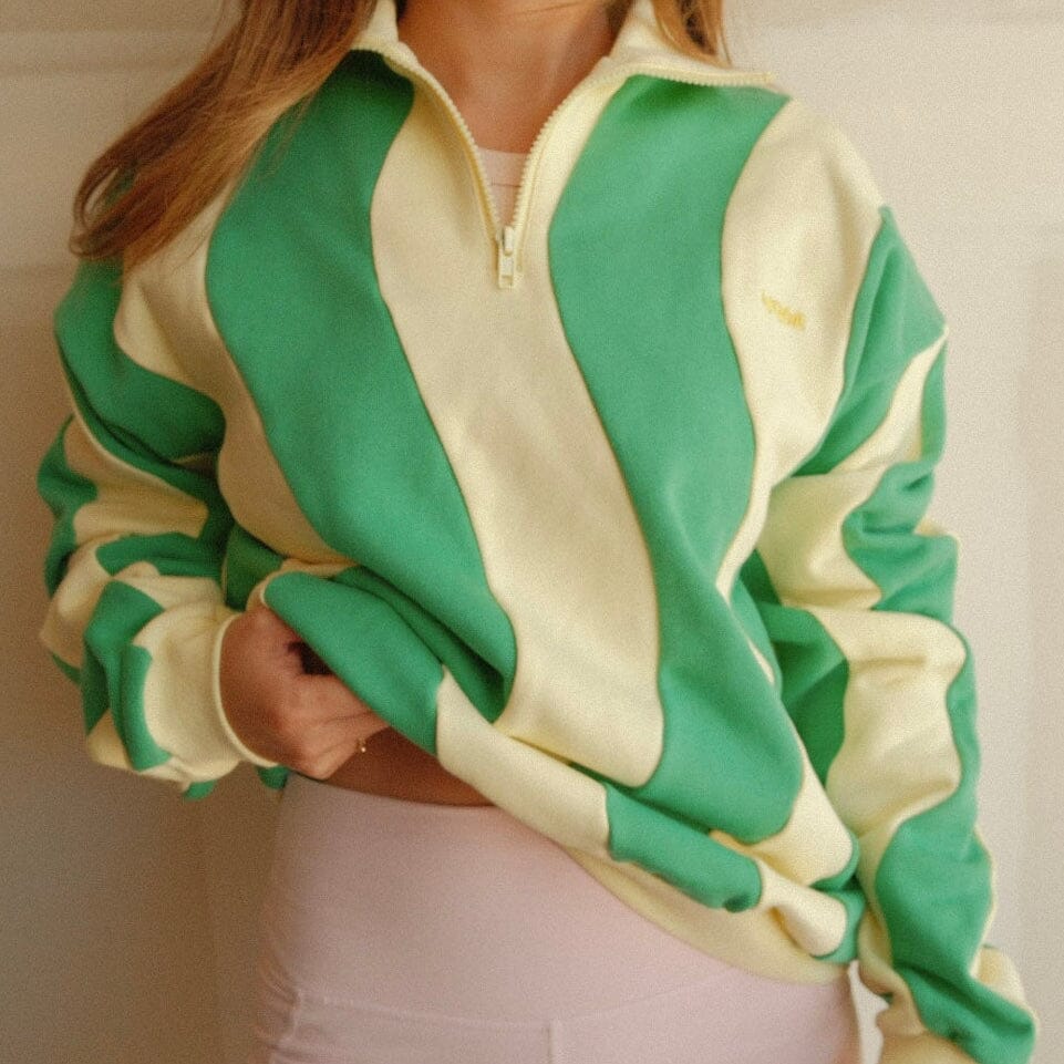 Ziggy Cotton Human Quarter-Zip Sweatshirt Sunbean