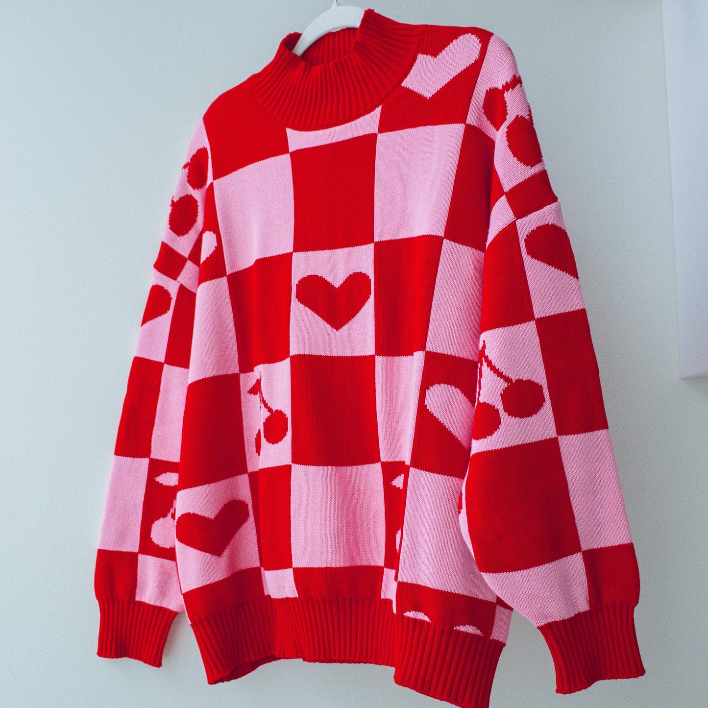 Oversized Human Knitted Love Sweater Sweater Sunbean