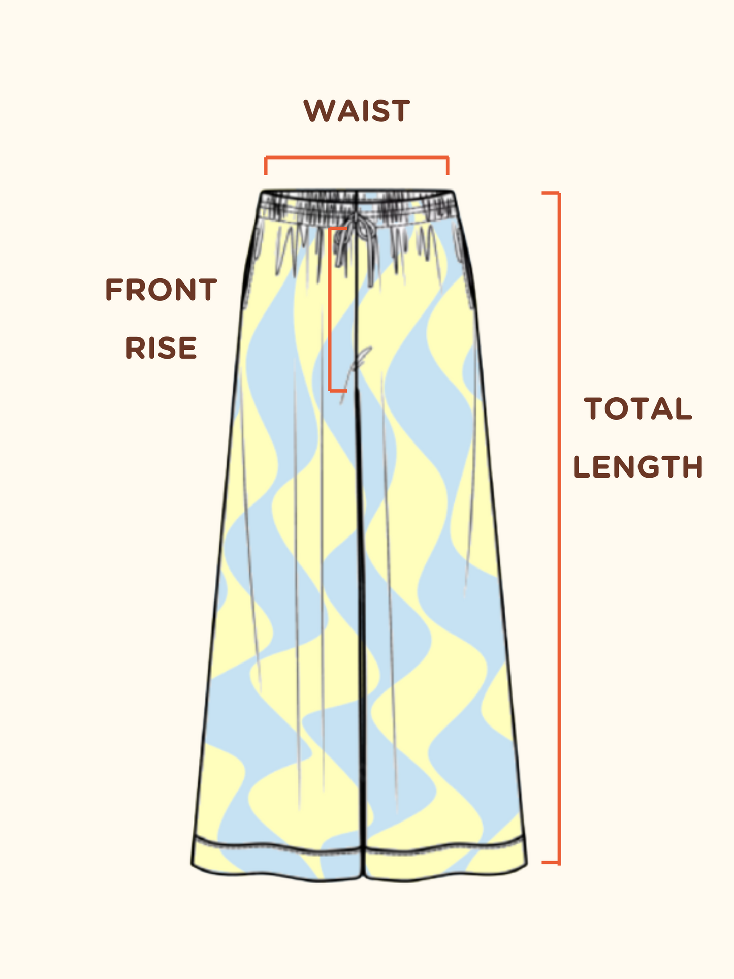 Seaside Swirl Cotton Wide Legs Lounge Pant