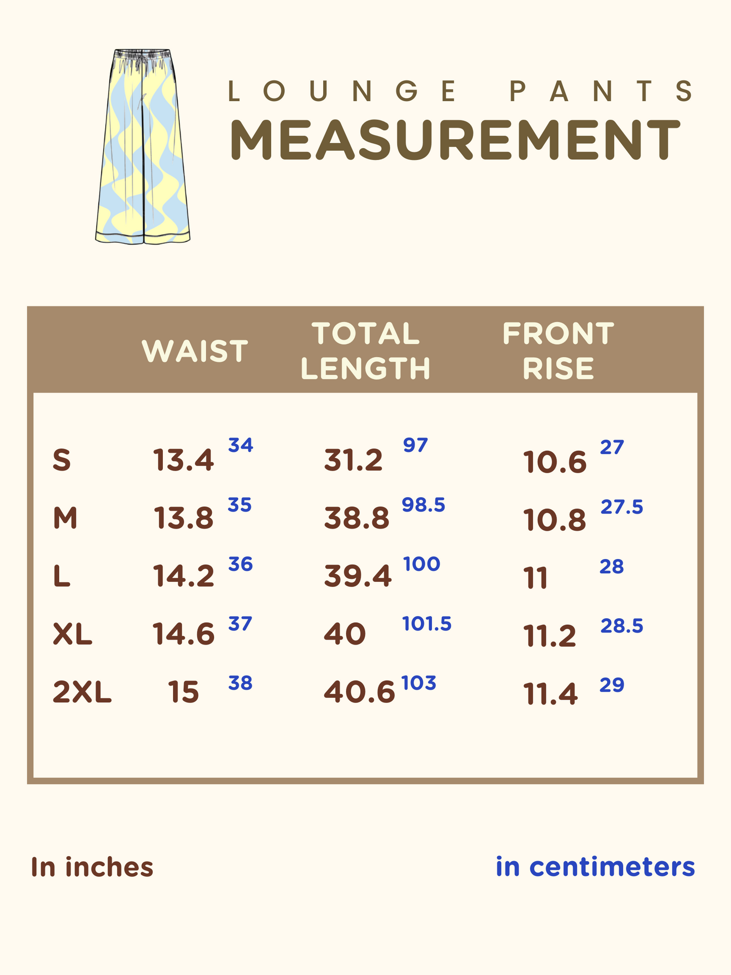 Seaside Swirl Cotton Wide Legs Lounge Pant