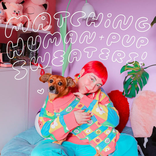 *Limited Edition* Candy Courn Matching Cotton Sweater Set For Dog And Dog Mom