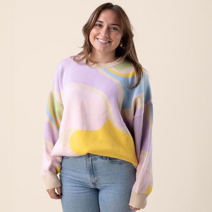 Wavy 100% Cotton 2-Piece Matching Sweater For Pet and Pet Owner
