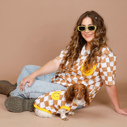 Dog Cotton Smiley Tee Sunbean 