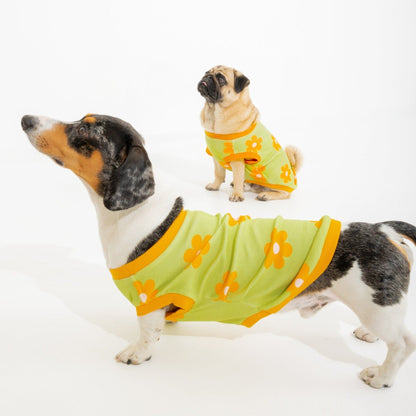 Flower Power Dog T-shirt Sunbean 