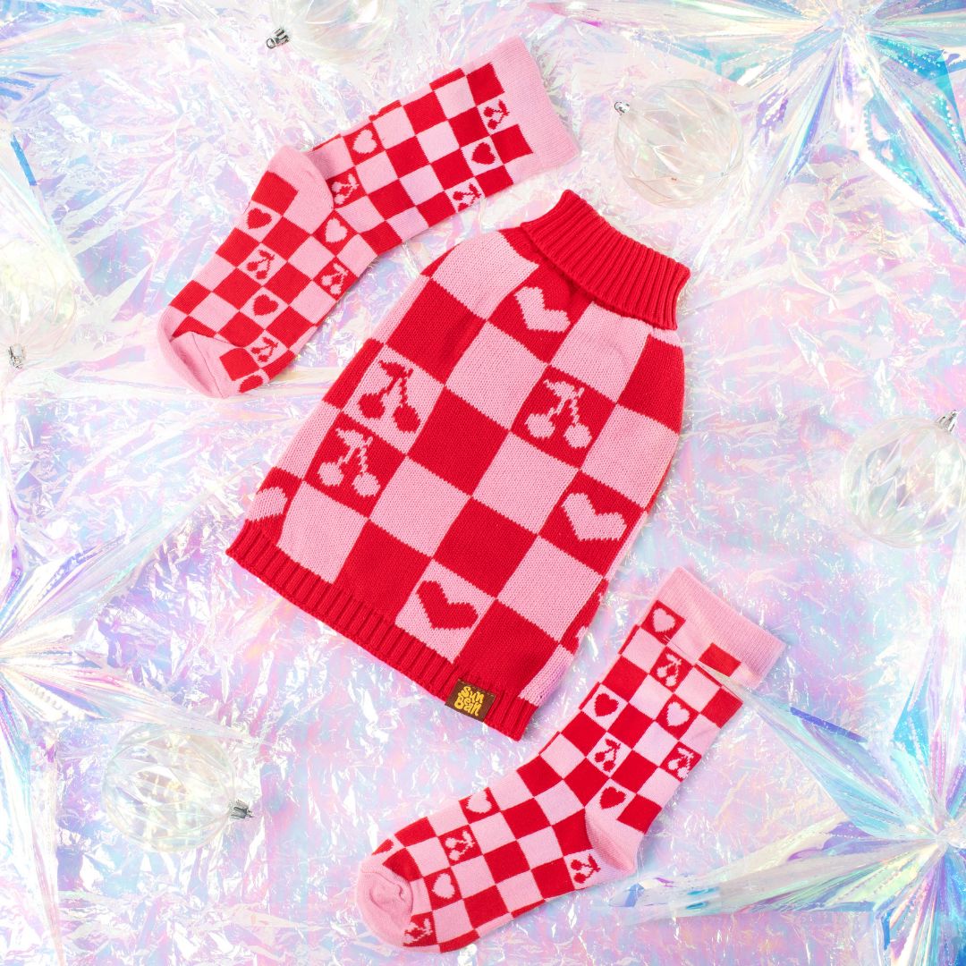 FREE Matching Socks with LOVE Dog Sweater Fast Bundle 