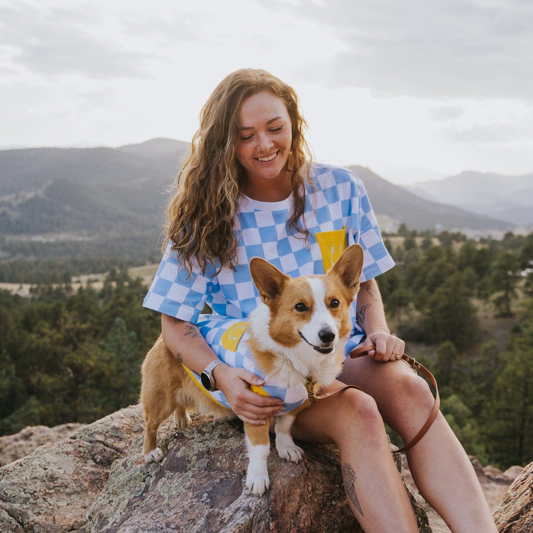 Human Oversized Cotton Smiley Tee Sunbean 