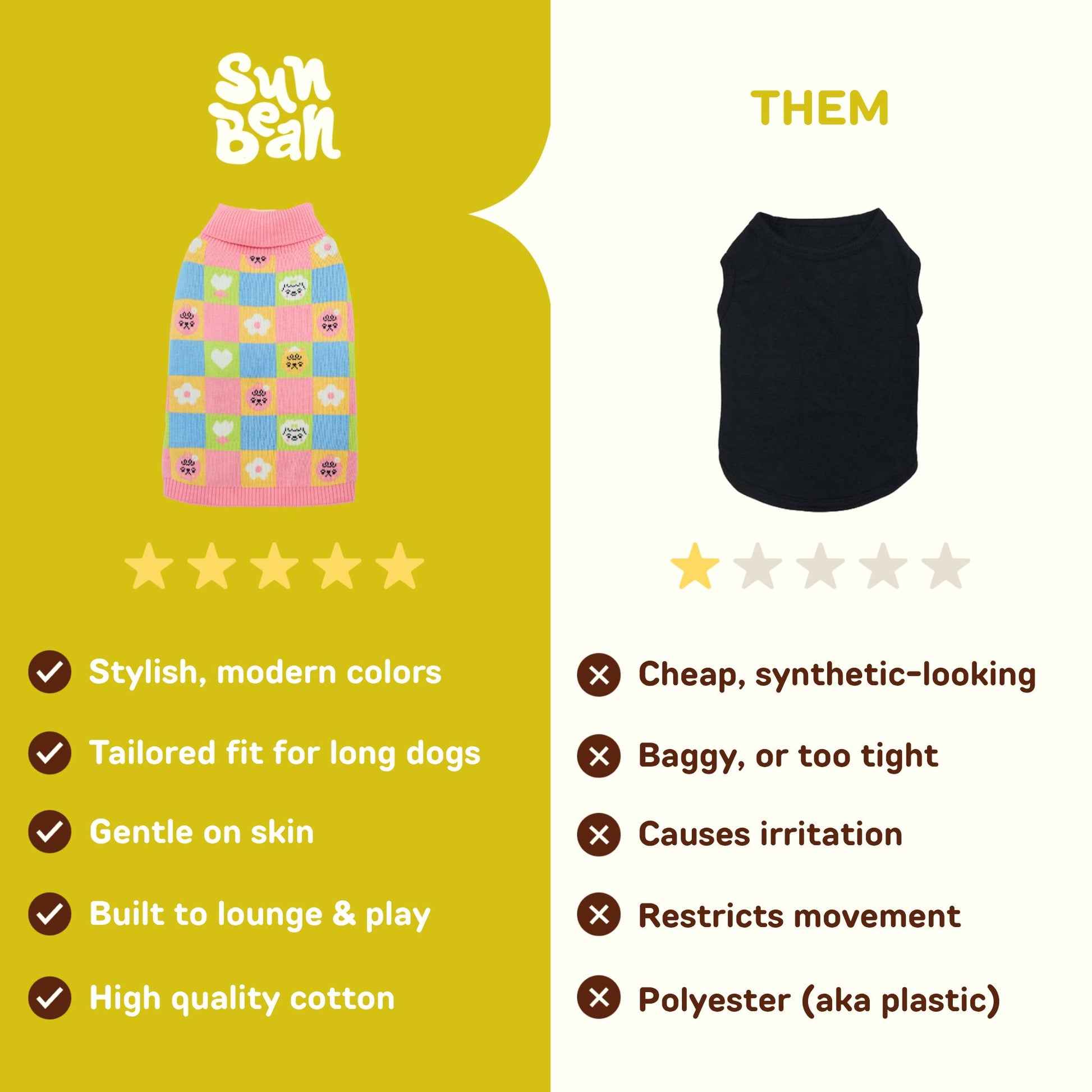 *Limited* Candy Courn Cotton 2-Piece Matching Sweaters For Dog and Dog Parents Sweater Sunbean 