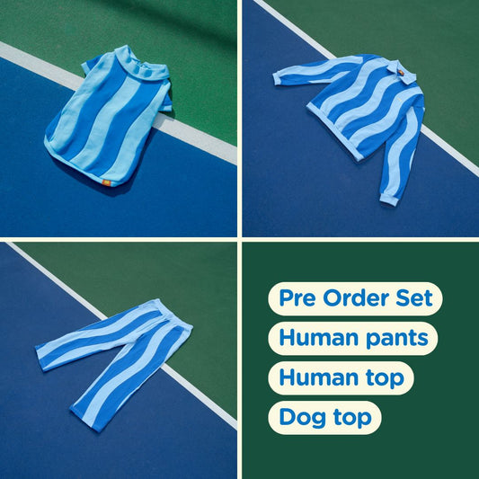 *Pre Order* Ziggy Cotton Quarter Zip Dog and Dog Owner Matching Set Sunbean 