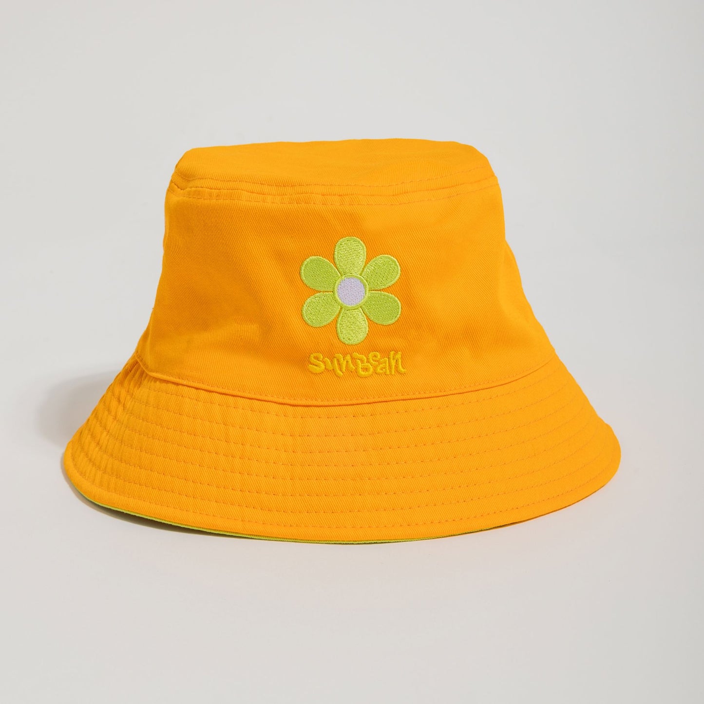 Reversible Flower Power Bucket Hat Sunbean 