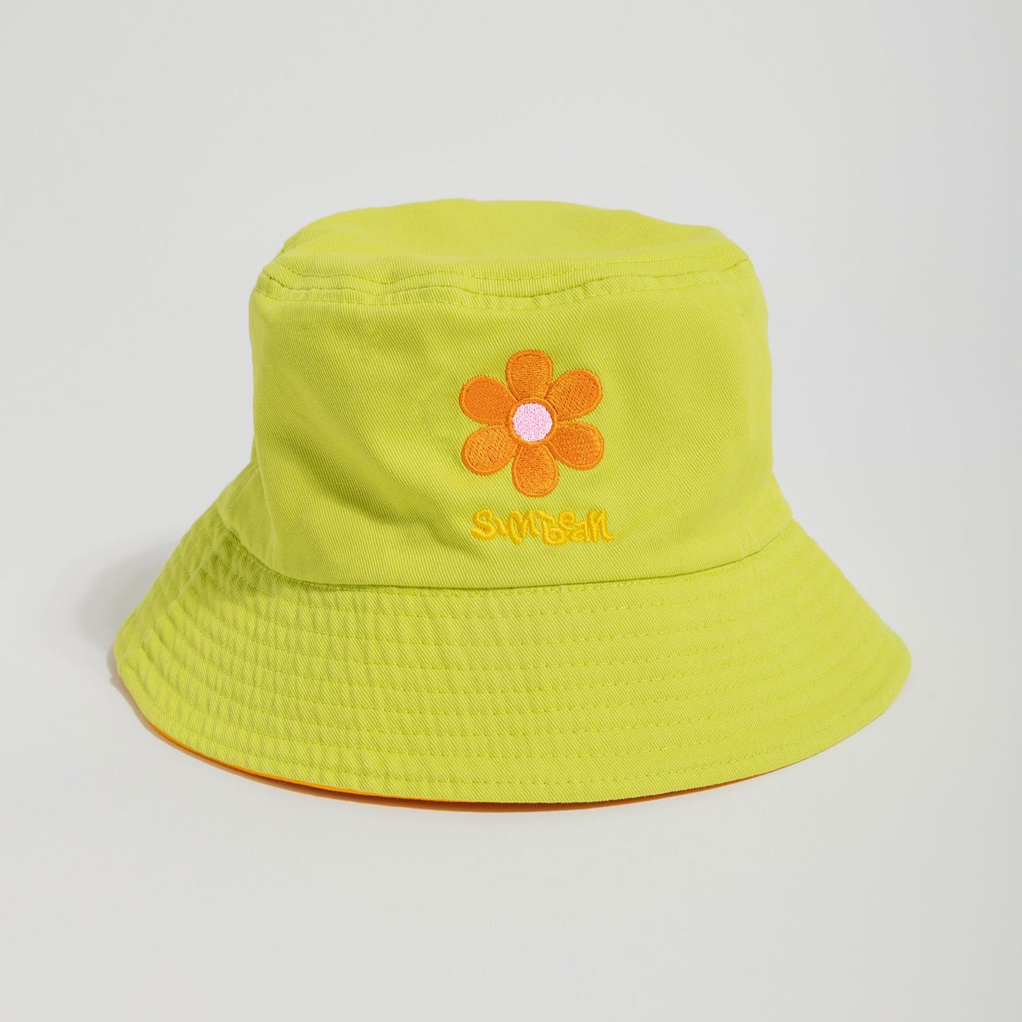Reversible Flower Power Bucket Hat Sunbean 