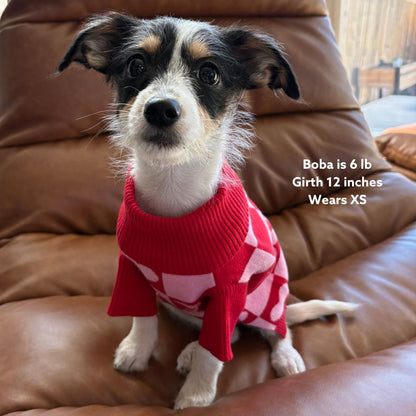 Roll Neck Dog Knitted Love Sweater Sunbean 