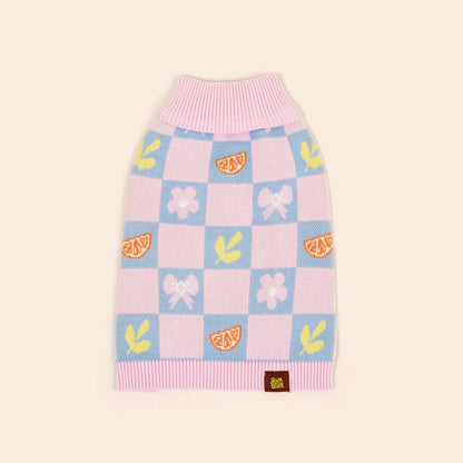 Shelly Cotton 2-Pieces Matching Sweater Set For Dog and Dog Mom Sunbean 