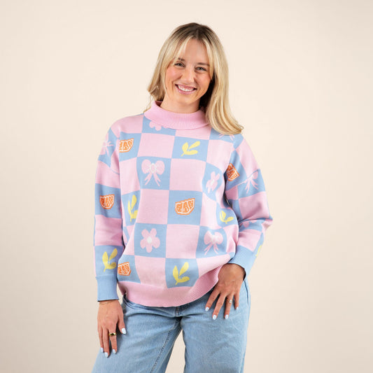 Shelly Oversized Cotton Human Sweater Sunbean 