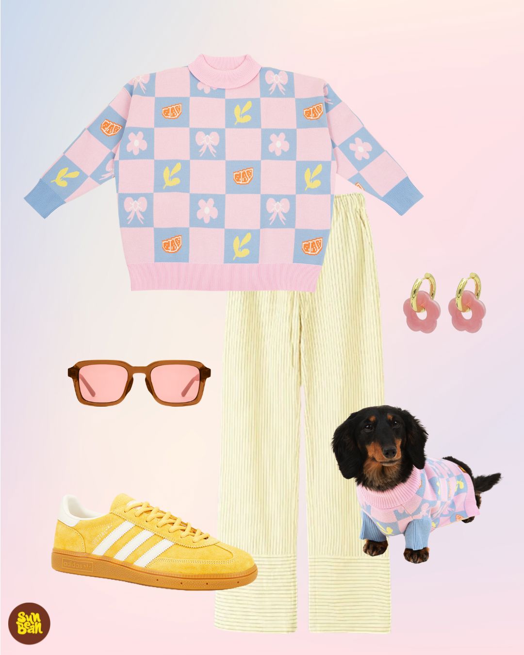 Shelly Oversized Cotton Human Sweater Sunbean 
