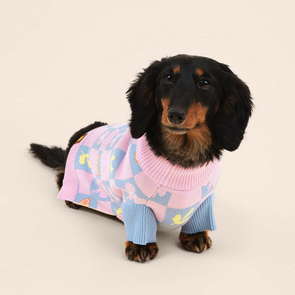 Shelly Roll Neck Knitted Dog Sweater Sunbean 