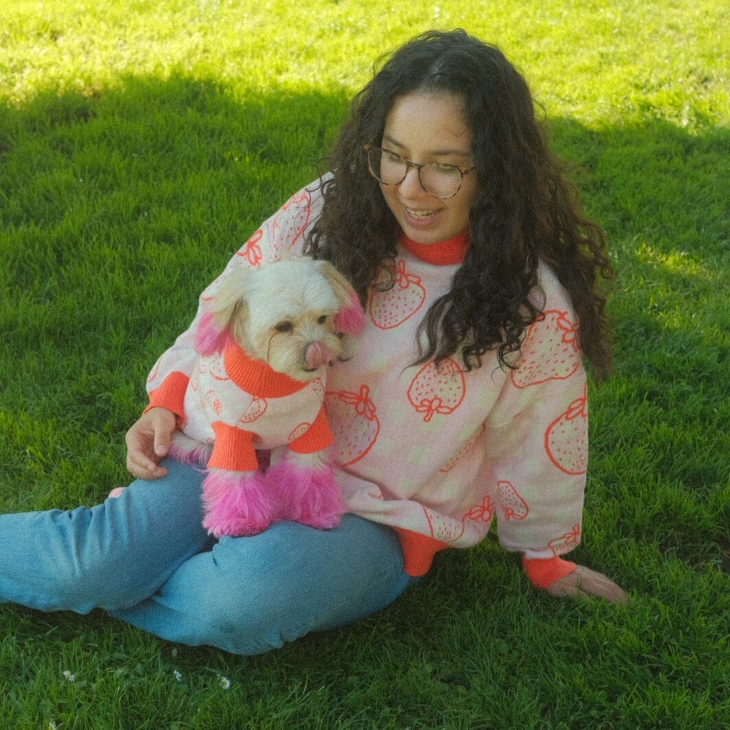 Strawberry Oversized Human Sweater Sunbean 